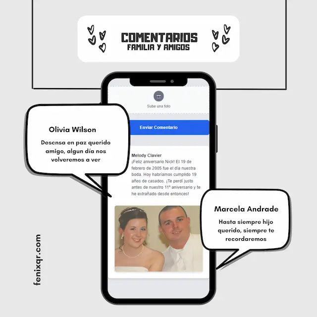 FenixQR – Biografía Interactiva para Seres Queridos + Placa Acero QR