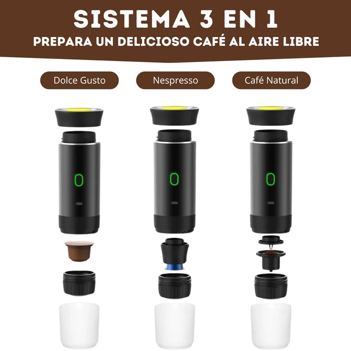 Cafetera portátil 3 en 1