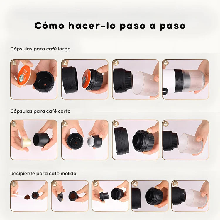 Cafetera portátil 3 en 1