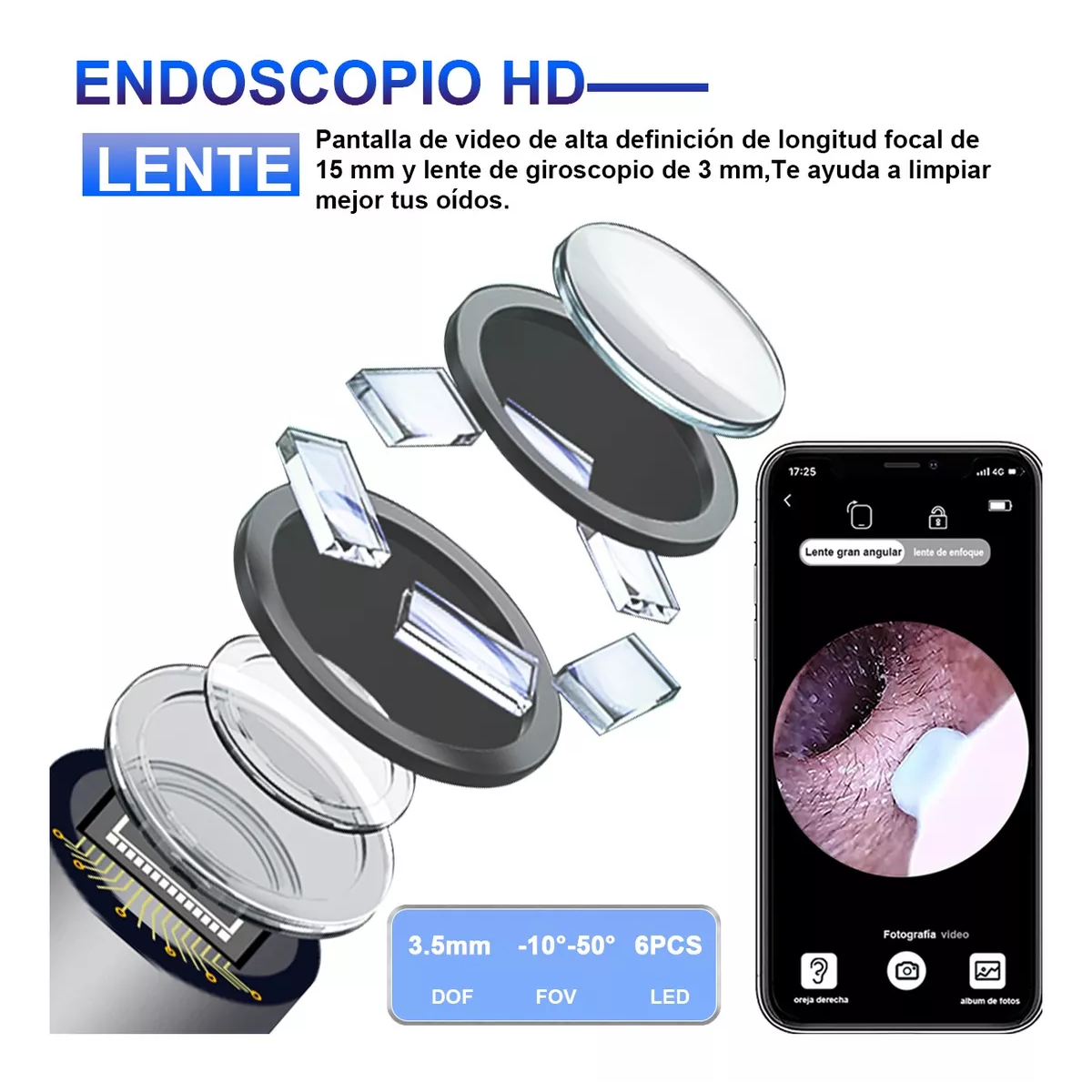 Otoscopio Inalámbrico con WiFi