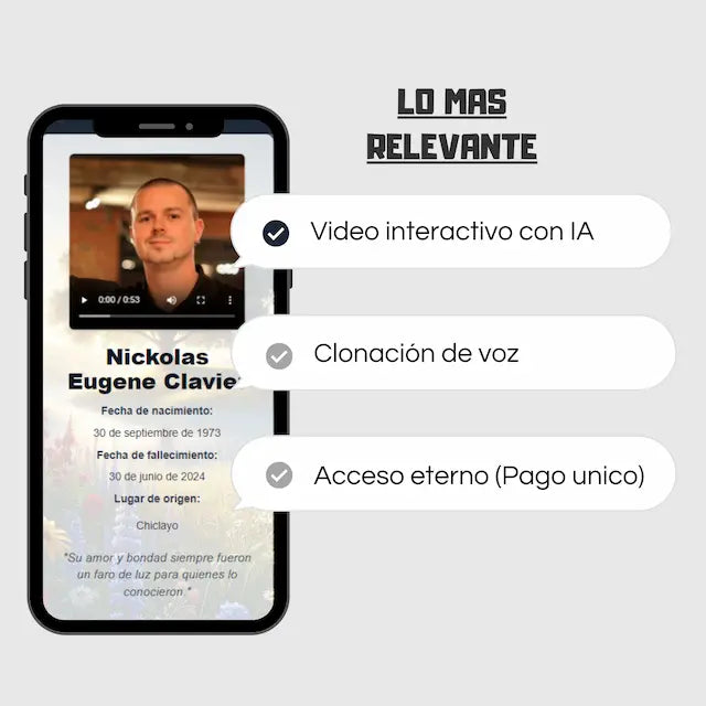 FenixQR – Biografía Interactiva para Seres Queridos + Placa Acero QR
