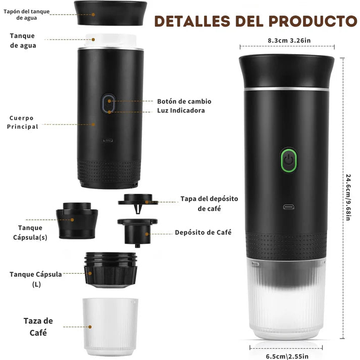 Cafetera portátil 3 en 1