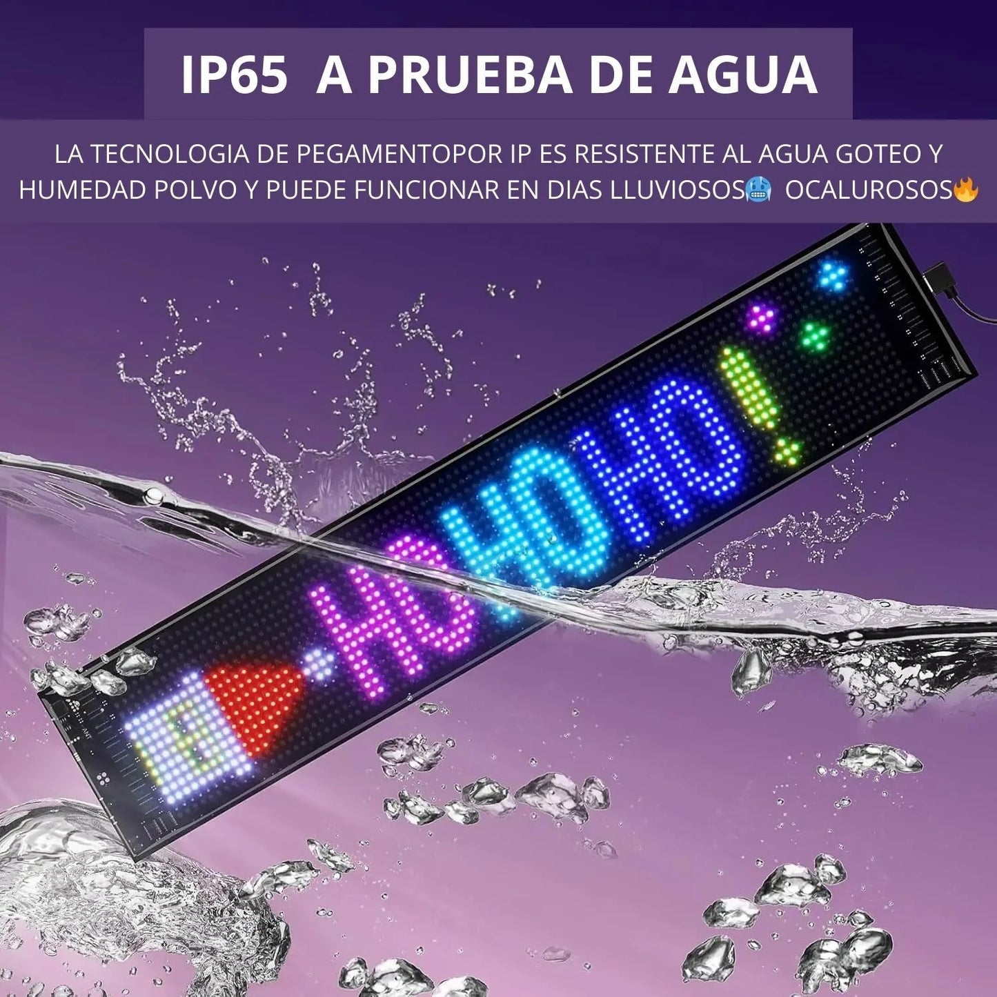 Pantalla LED (motos, autos, camionetas y camiones)