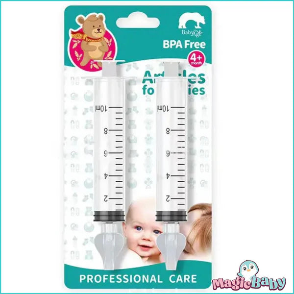 Jeringa Lavado Nasal | Pack 2 Unidades + Solución Salina de Regalo