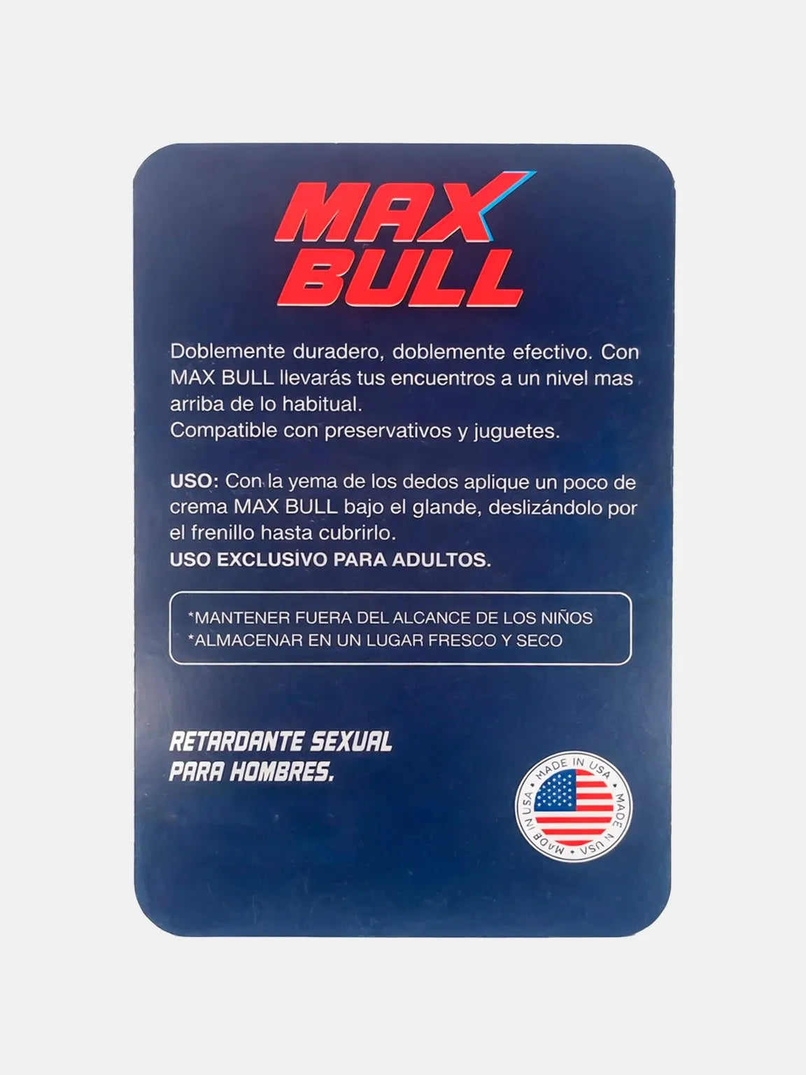 MAX BULL | Crema de Bienestar Masculino - USA
