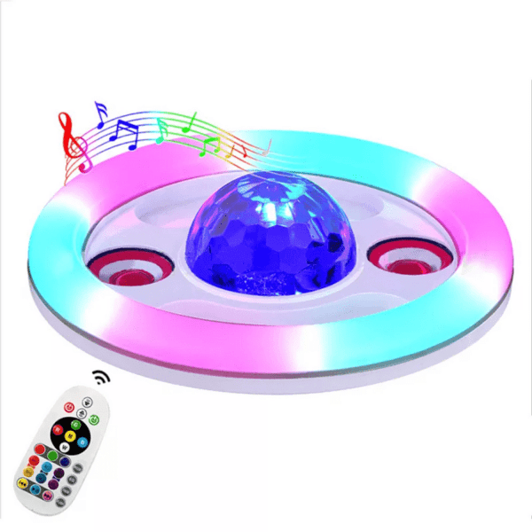Foco RGB Discoteca + Doble Parlante Bluetooth 3 en 1