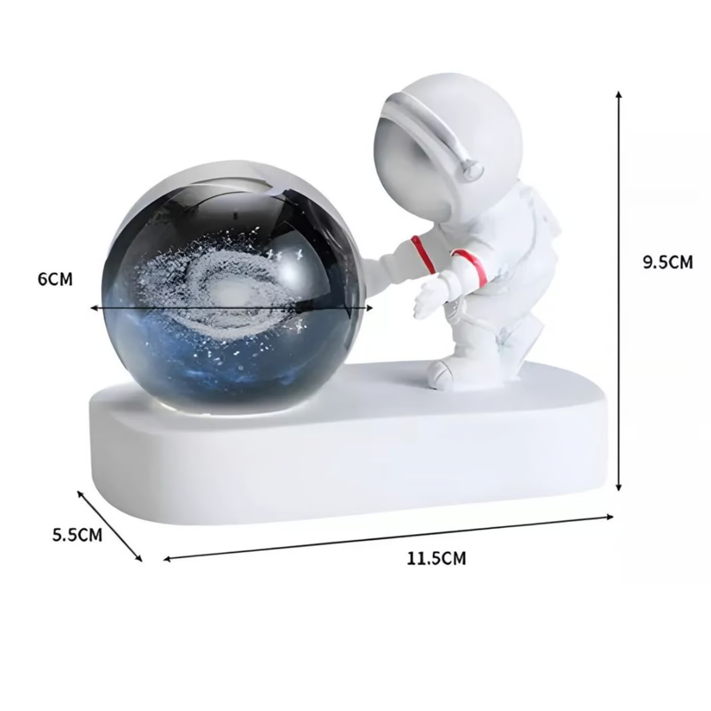 Lampara Decorativa Astronauta con esfera en 3D - Diseño Galaxia