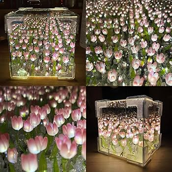 Lámpara De Espejo De Tulipanes De Cubo Mágico (SIN ARMAR)