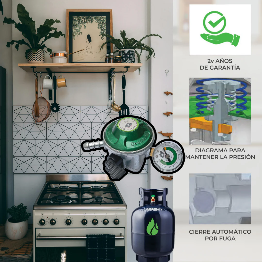 Regulador de Gas PREMIUM con Medidor de Nivel