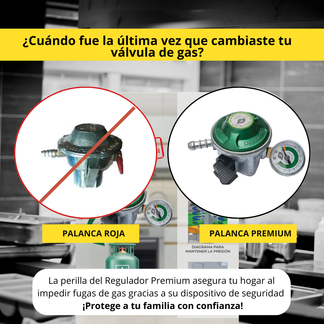 Regulador de Gas PREMIUM con Medidor de Nivel