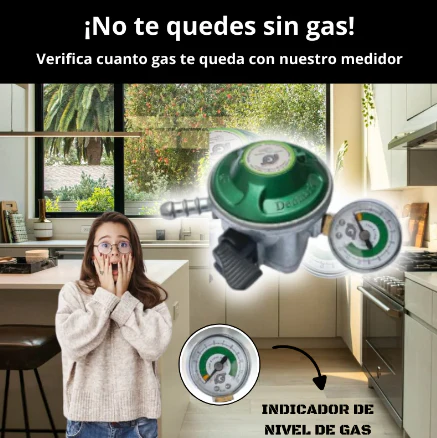 Regulador de Gas PREMIUM con Medidor de Nivel