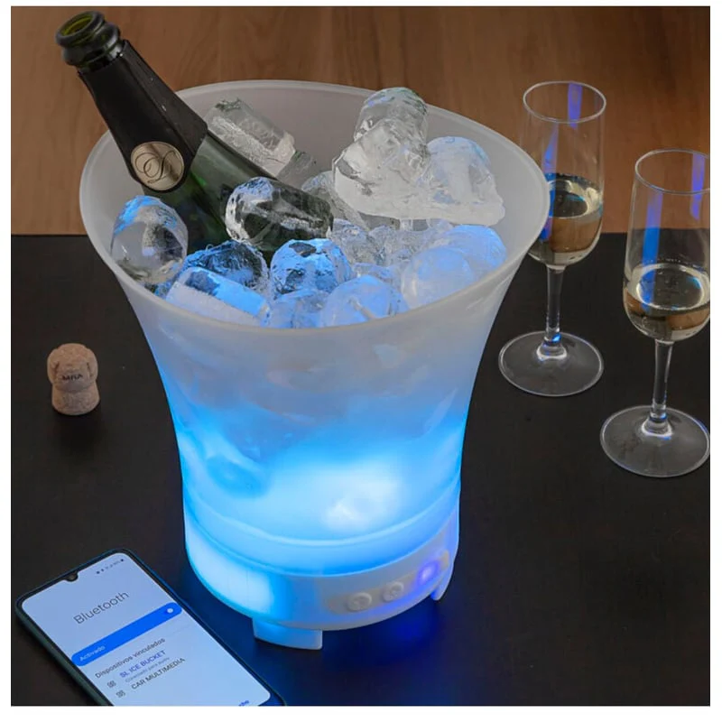 HIELERA Altavoz Bluetooth con Luces LED