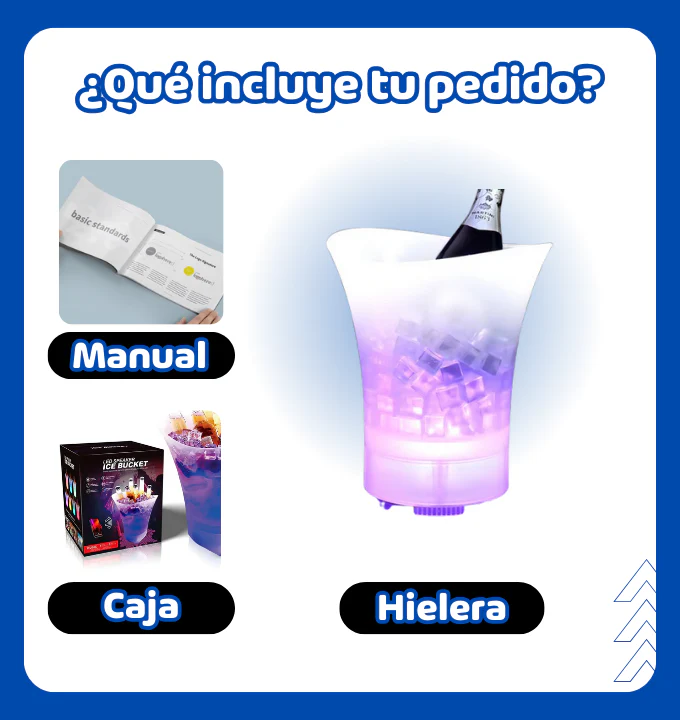 HIELERA Altavoz Bluetooth con Luces LED