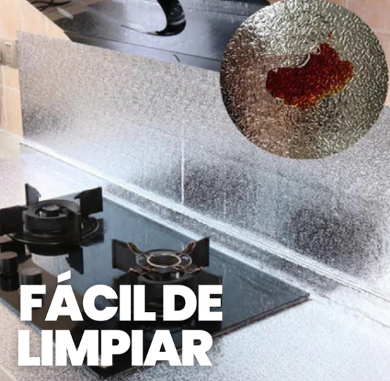 Papel Aluminio Adhesivo Para Cocina 60cm X 5m