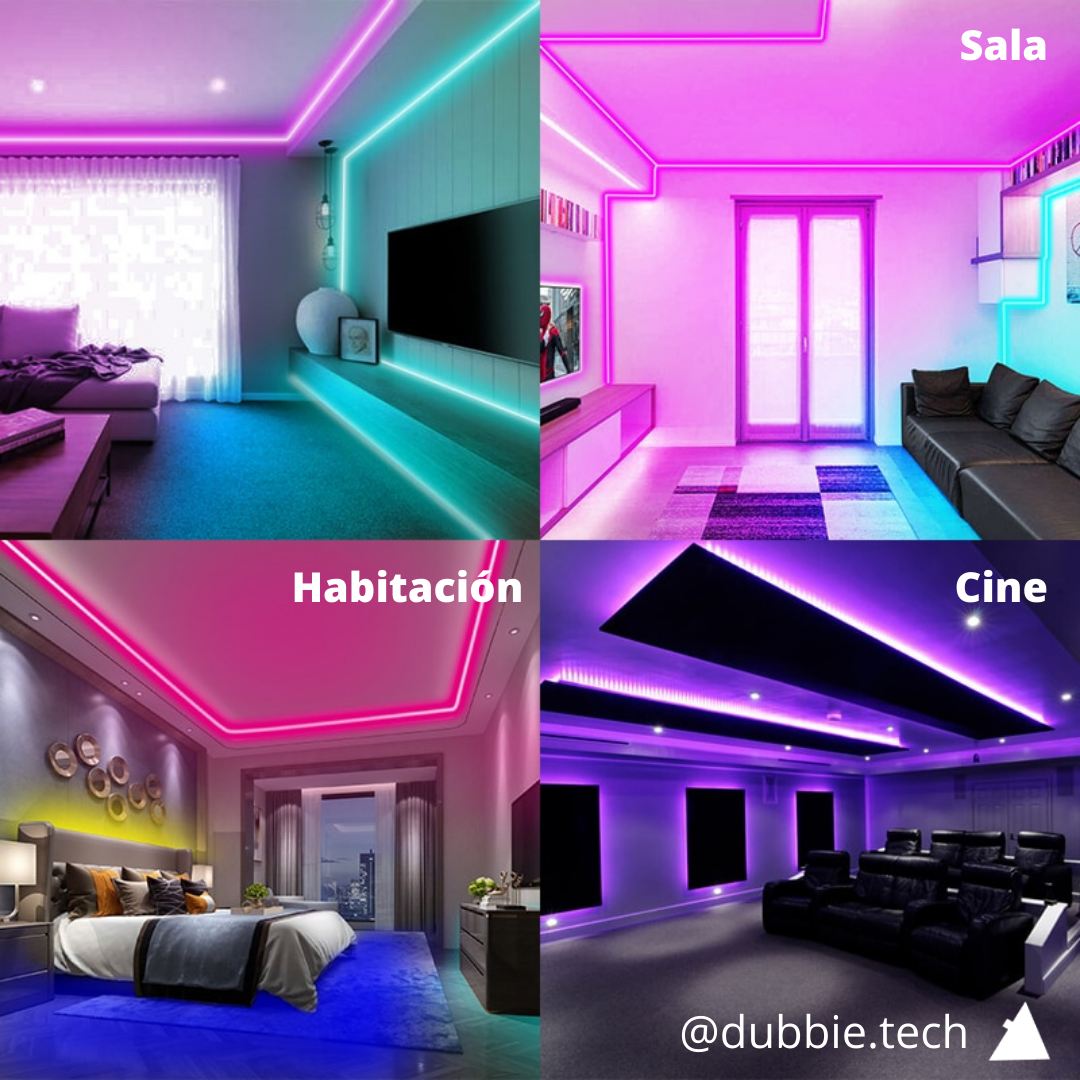 Luces RGB 3528 5m con control inalámbrico