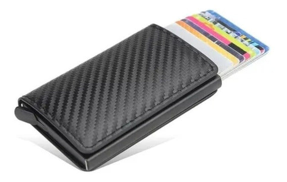 Billetera Fibra De Carbono Premium con monedero RFID - NEGRO