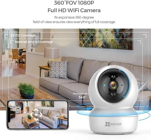 Cámara de seguridad EZVIZ 360°Alarma Sensor movimiento