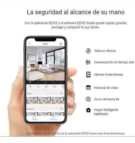 Cámara de seguridad EZVIZ 360°Alarma Sensor movimiento