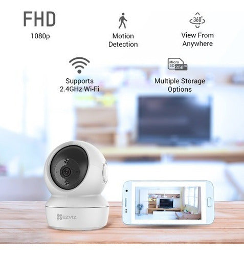 Cámara de seguridad EZVIZ 360°Alarma Sensor movimiento