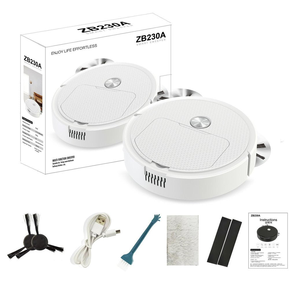 Aspiradora robot inteligente recargable 3 en 1