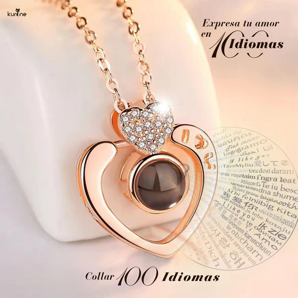 Collar Proyector "Te Amo" en 100 Idiomas: ¡Un Mensaje de Amor Único y Especial! 💖🌍