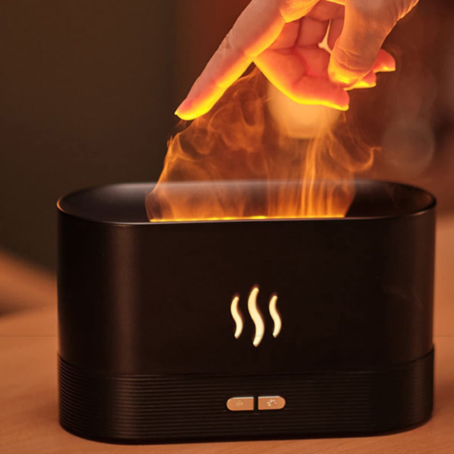 HUMIDIFICADOR FLAMA LAMPARA LUZ 7 COLORES