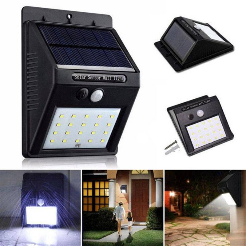 Foco Pared 30 Led Solar Sensor Movimiento