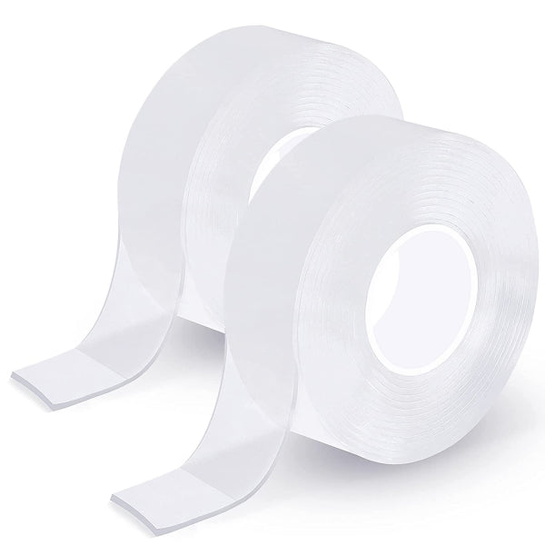 Paquete 2 rollos de cinta magica de doble cara imperbeable