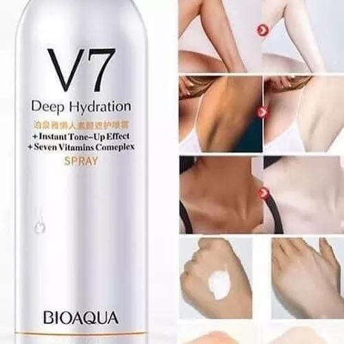 Spray Aclarante e Hidratante V7 para Rostro y Cuerpo con bloqueador solar