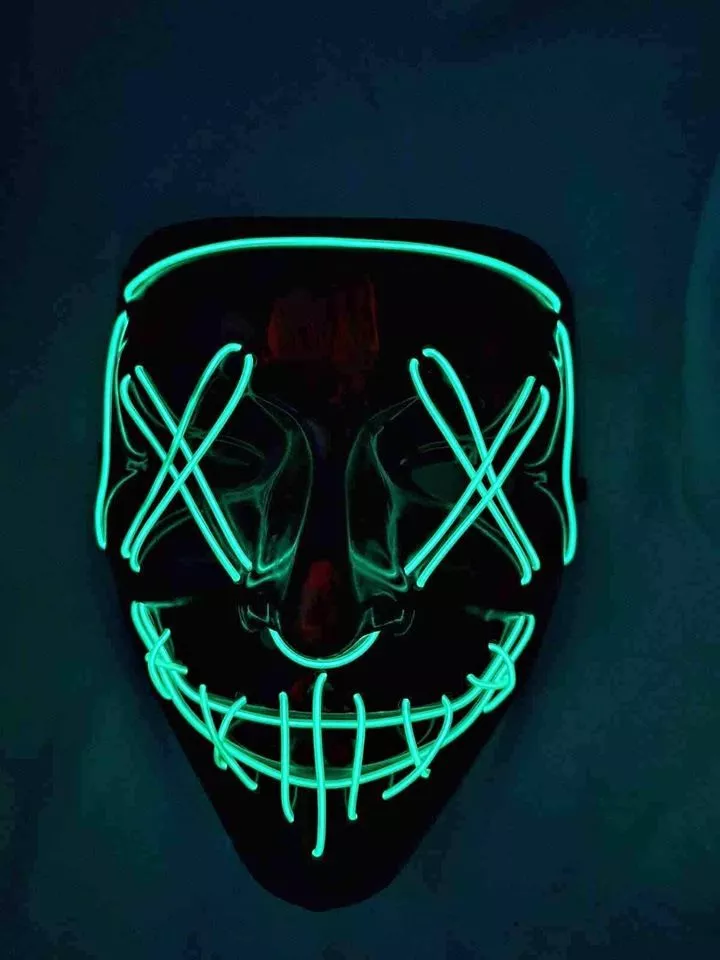 Máscara Con Luces Led de la Purga