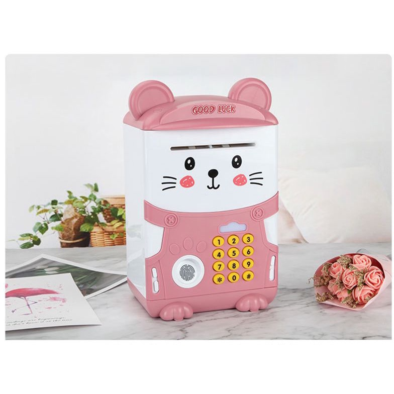 Alcancía Caja Fuerte Electrónica de Gatito Kawaii