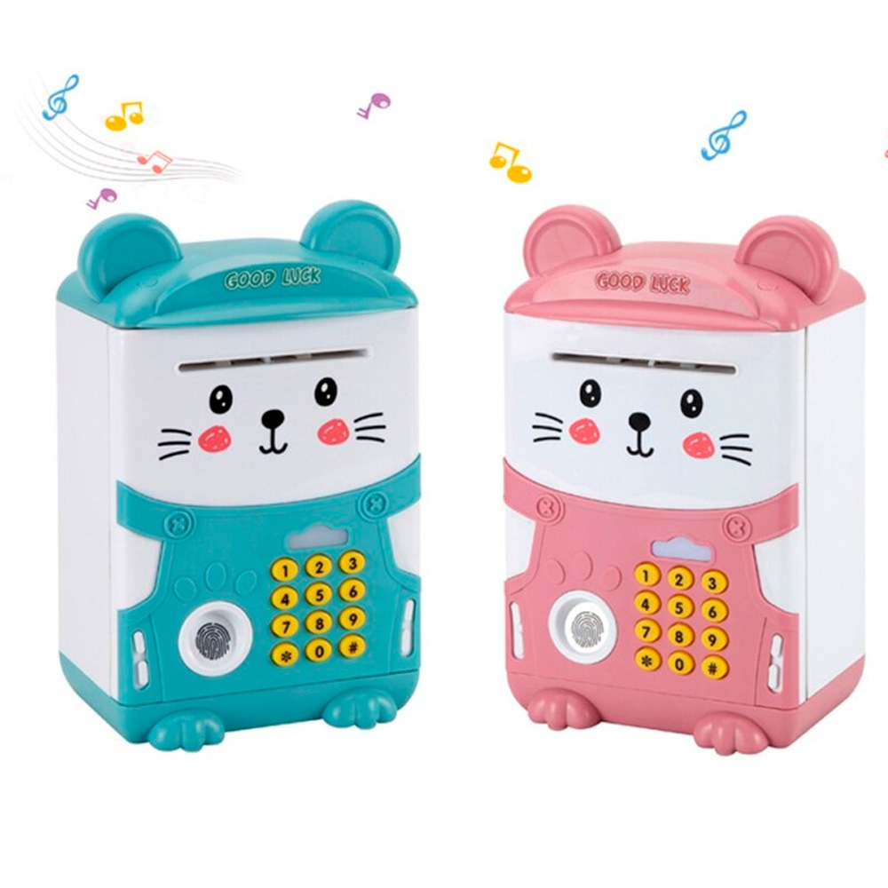 Alcancía Caja Fuerte Electrónica de Gatito Kawaii