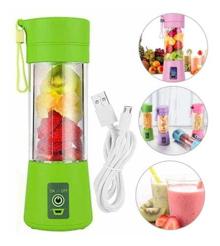 LICUADORA PORTÁTIL RECARGABLE USB DE 6 ASPAS