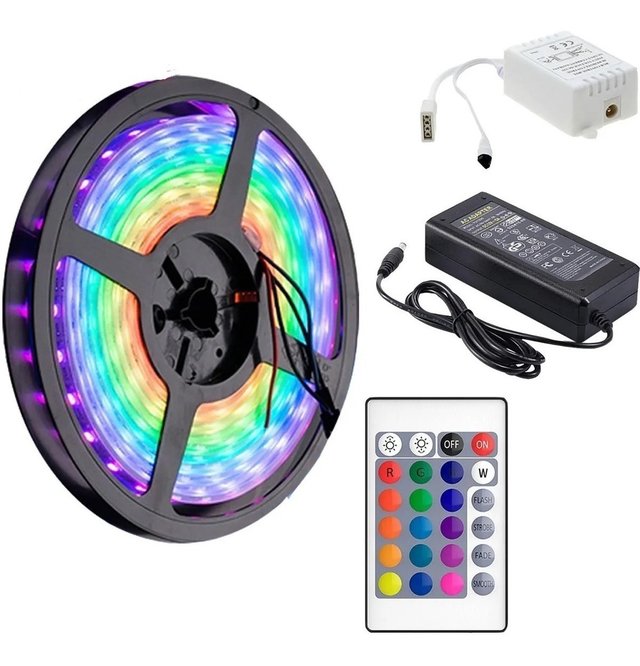 Luces RGB 3528 5m con control inalámbrico