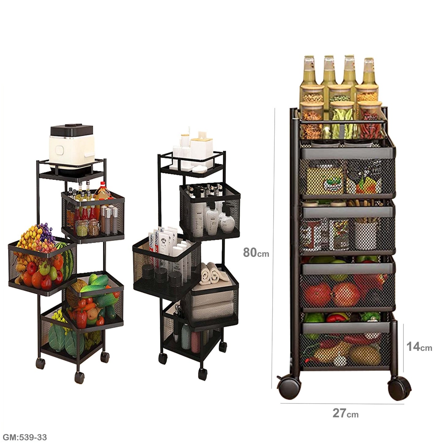 Organizador De 5 niveles para cocina, sala, dormitorio y baño.