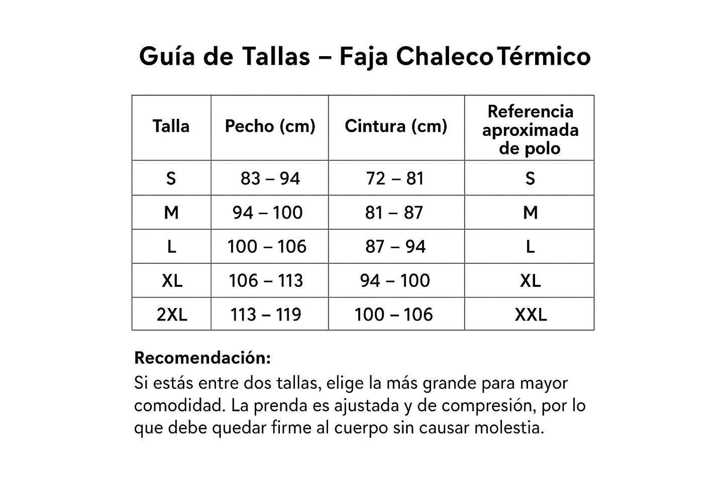 Faja Chaleco Térmico + REGALO