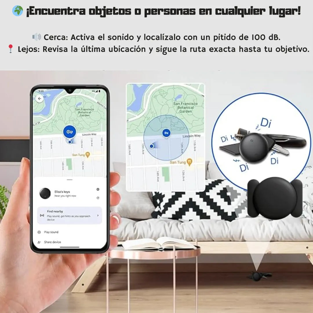 Mini Rastreador para Android – 12 meses de batería + estuche imantado