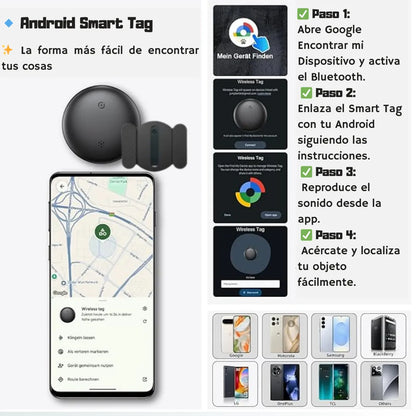 Mini Rastreador para Android – 12 meses de batería + estuche imantado