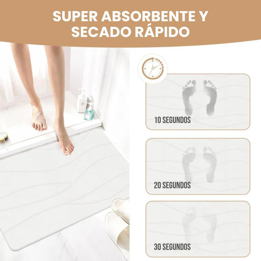 Tapete de piedra de diatomeas orgánico ultra absorbente