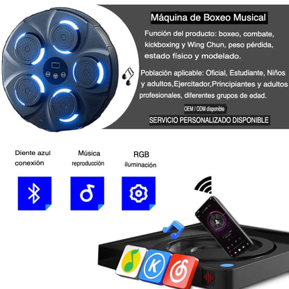 Máquina de Boxeo Inteligente con Música + Guantes y Ejercitadores de Mandibula GRATIS