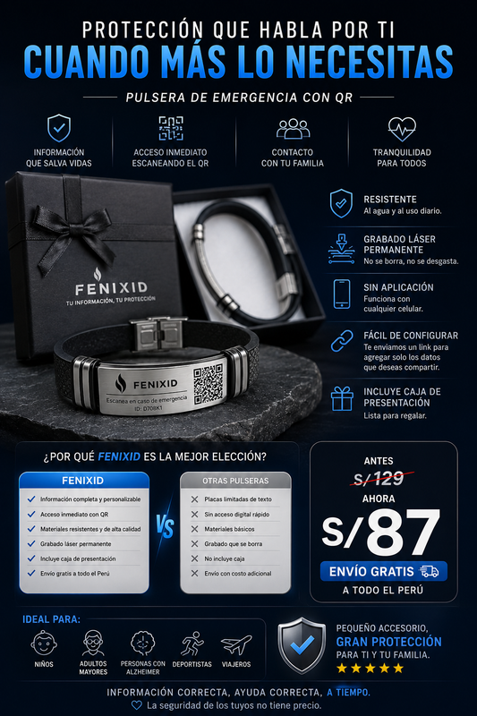 FénixID – Pulsera de Seguridad con QR