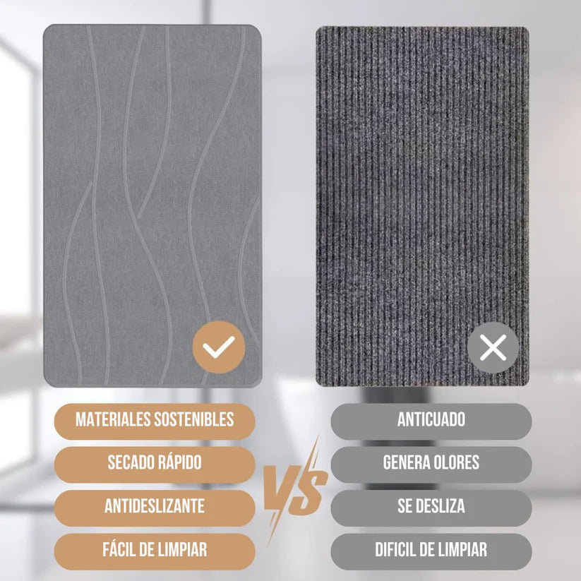 Tapete de piedra de diatomeas orgánico ultra absorbente