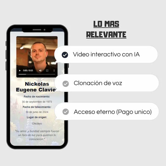 FenixQR – Biografía Interactiva para Seres Queridos + Placa Acero QR