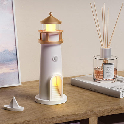 Lámpara en forma de faro con altavoz Bluetooth que proyecta la luna