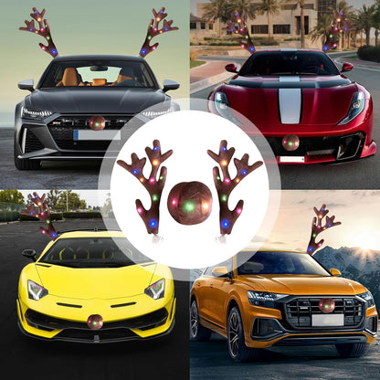 Disfraz de Reno Con luces para Auto, Moto o Bicicleta 🦌