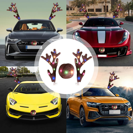 Disfraz de Reno Con luces para Auto, Moto o Bicicleta 🦌