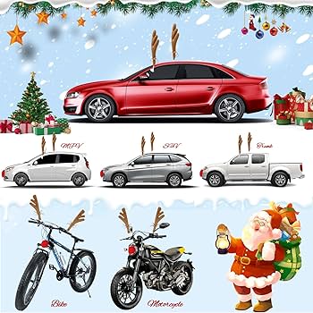 Disfraz de Reno Con luces para Auto, Moto o Bicicleta 🦌