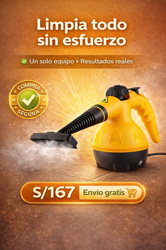 Limpiador a Vapor 4 en 1 Multiuso (Hogar, Cocina, Autos, Pisos)