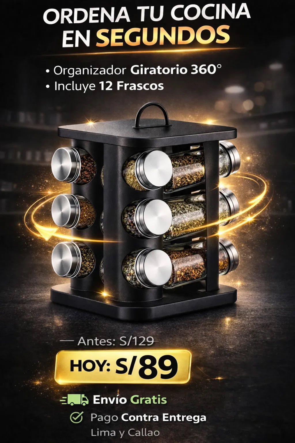 Condimentero giratorio 360 grados