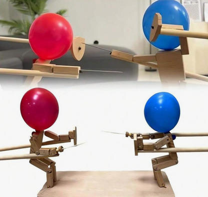Marionetas de esgrima de madera